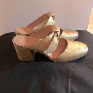 Gold mules by Madewell